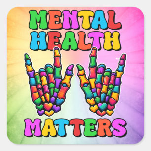 Mental Health Matters Square Sticker