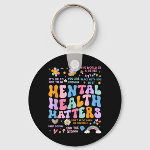 Mental Health Matters Support Team Groovy Men Key Ring