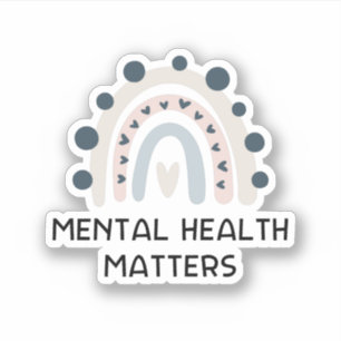 Mental Health Matters Sweatshirt - Rainbow  Sticke