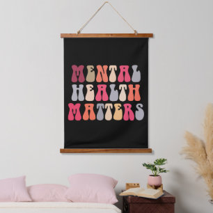 Mental Health Matters Women Therapist Autism Hanging Tapestry