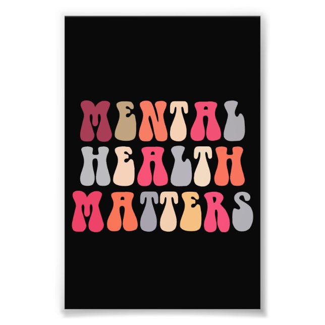 Mental Health Matters Women Therapist Autism Photo Print (Front)