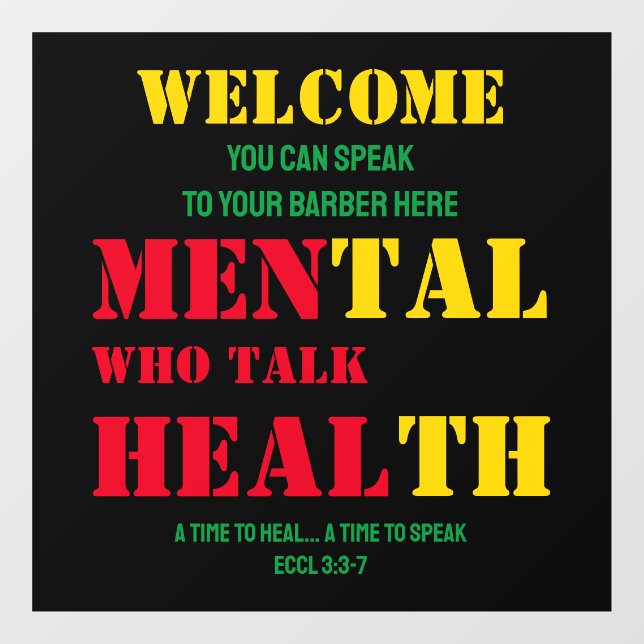 Mental Health MEN WHO TALK HEAL Barber (Sheet)