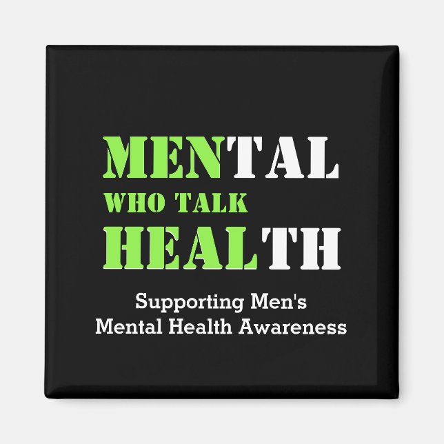 Mental Health MEN WHO TALK HEAL Customised Magnet (Front)