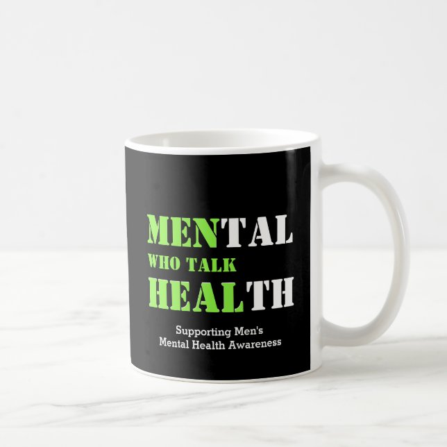Mental Health MEN WHO TALK HEAL Time To Speak Coffee Mug (Right)