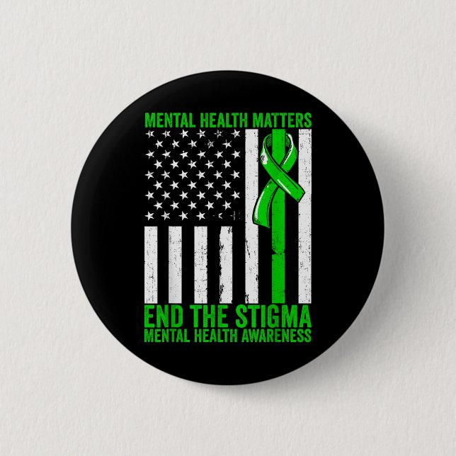 Mental Health Mental Health Awareness End The Stig 6 Cm Round Badge (Front)