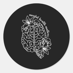 Mental health mental illness awareness performance classic round sticker