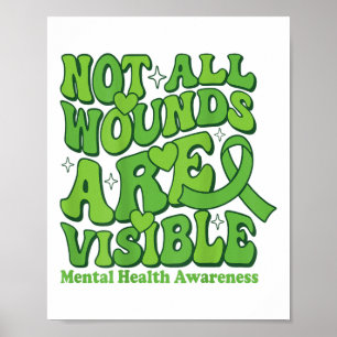 Mental Health Not All Wounds Visible Mental Health Poster