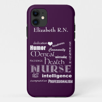 Mental Health Nurse-Attributes /Plum iPhone 11 Case