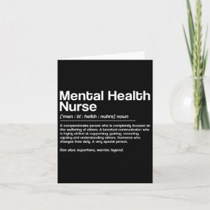 Mental Health Nurse Definition Card