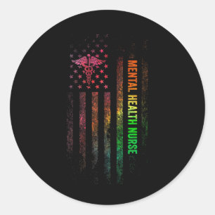 Mental Health Nurse Nursing Rn Classic Round Sticker