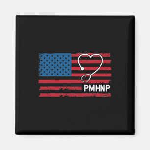 Mental Health Nurse Practitioner Usa Flag Magnet