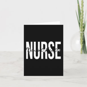 Mental Health Nurse Psych Nurse Psychiatric Nurse Card