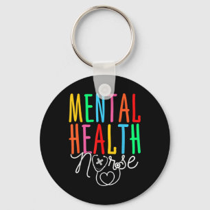 Mental Health Nurse Stethoscope Mental Health Awar Key Ring