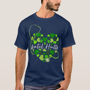 Mental Health Nurse Therapist Green Awareness 5261 T-Shirt