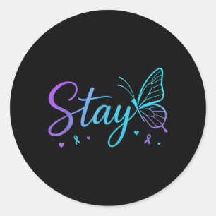 Mental Health Prevention Print Classic Round Sticker