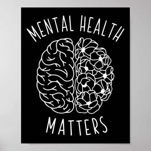 Mental Health Problem Human Brain Graphic Mind Awa Poster (Front)