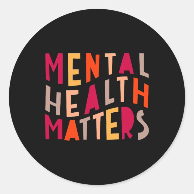 Mental Health Problems 1  Classic Round Sticker (Front)