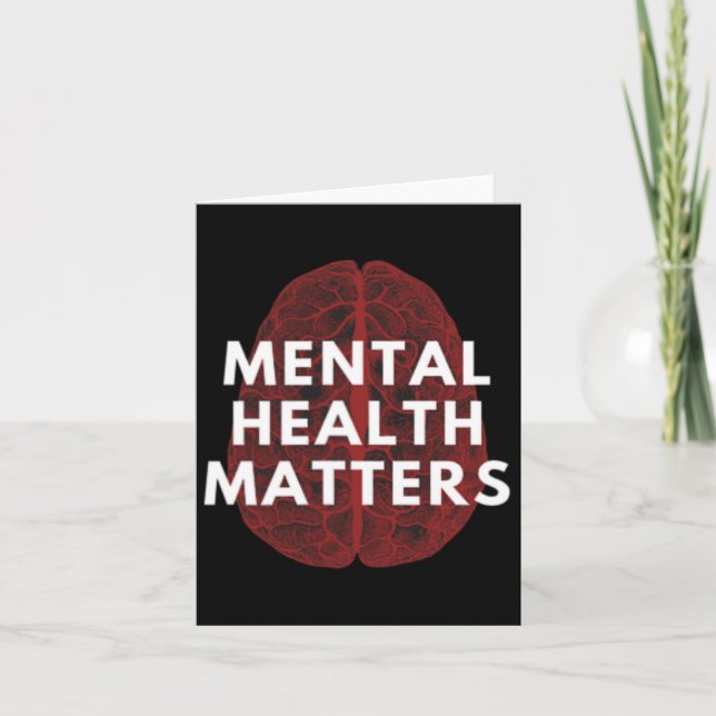 Mental Health Problems Awareness Human Brain End T Card (Front)