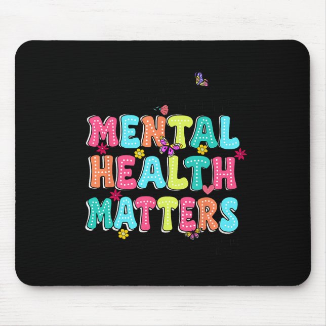 Mental Health Problems Awareness Human Brain Illne Mouse Pad (Front)