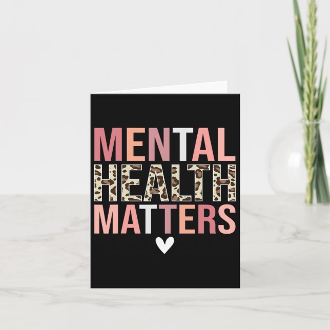 Mental Health Problems Awareness Month  Card (Front)