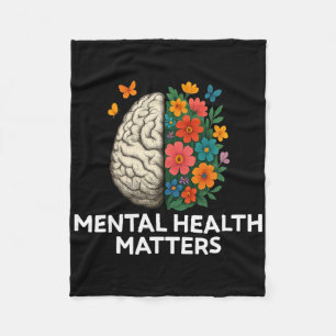 Mental Health Problems Awareness Month Counsellor  Fleece Blanket