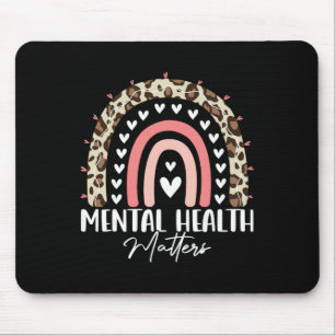 Mental Health Problems Awareness Month Rainbow Leo Mouse Pad