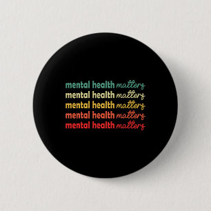 Mental Health Problems Awareness Retro Autism Awar 6 Cm Round Badge