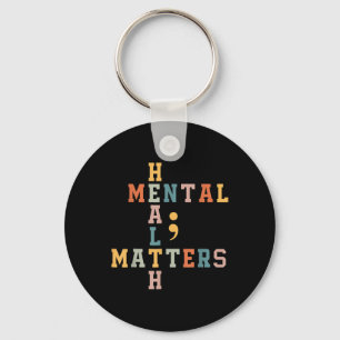 Mental Health Problems Awareness Semicolon Boys Gi Key Ring