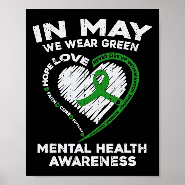 Mental Health Problems Awareness Support Squad Gre Poster (Front)