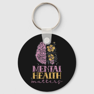 Mental Health Problems Brain Awareness Therapist Key Ring