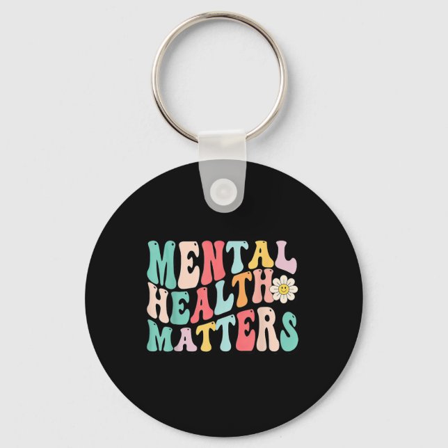 Mental Health Problems End The Stigma _1  Key Ring (Front)