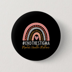 Mental-health Problems End The Stigma Rainbow Boho 6 Cm Round Badge