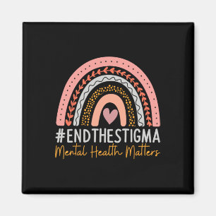 Mental-health Problems End The Stigma Rainbow Boho Magnet
