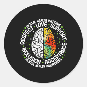 Mental Health Problems Fight Stigma Mental Health Classic Round Sticker
