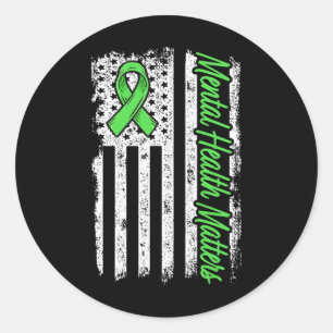 Mental Health Problems Fight Stigma Mental Health Classic Round Sticker