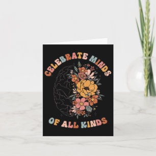 Mental Health Problems Floral Brain Graphic Health Card
