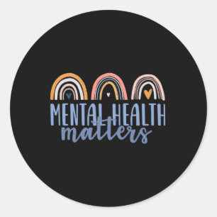 Mental Health Problems Gift End The Stigma Boho Ra Classic Round Sticker