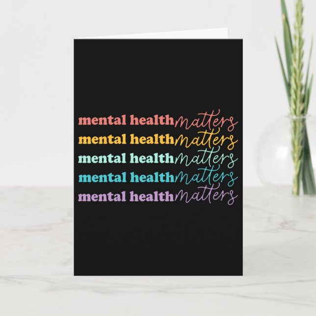 Mental Health Problems Gift Human Brain Illness Aw Card (Front)