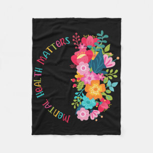 Mental Health Problems Gift Human Brain Illness Aw Fleece Blanket