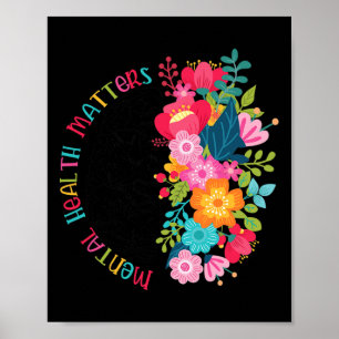 Mental Health Problems Gift Human Brain Illness Aw Poster