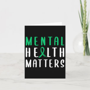 Mental Health Problems Green Ribbon Card