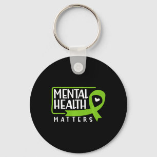 Mental Health Problems Green Ribbon Mental Health Key Ring