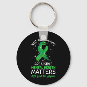 Mental Health Problems Green Ribbon Mental Health Key Ring