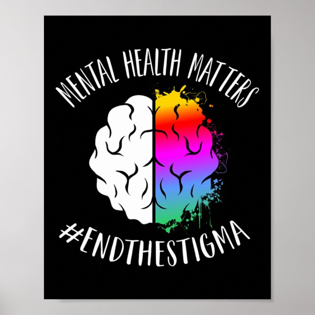 Mental Health Problems Happy End Stigma Awareness  Poster (Front)