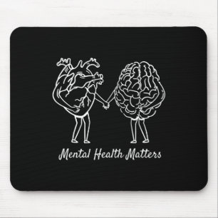 Mental Health Problems Heart Brain Neurodiversity Mouse Pad