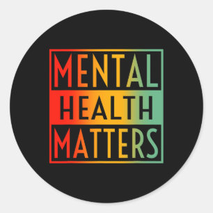 Mental Health Problems Human Brain Counsellor Ther Classic Round Sticker