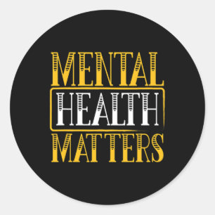 Mental Health Problems - Human Brain Illness Aware Classic Round Sticker