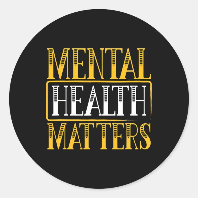 Mental Health Problems - Human Brain Illness Aware Classic Round Sticker (Front)