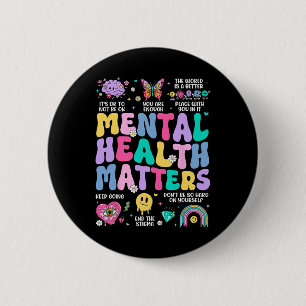Mental Health Problems Human Brain Illness Awarene 6 Cm Round Badge