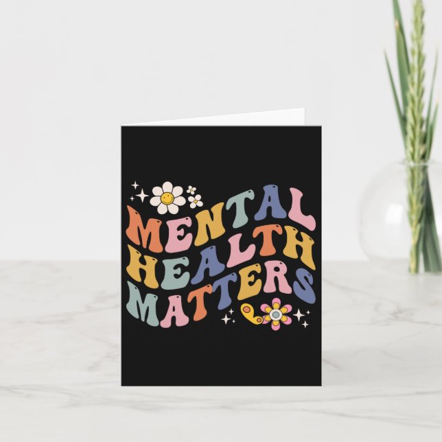 Mental Health Problems Human Brain Illness Awarene Card (Front)